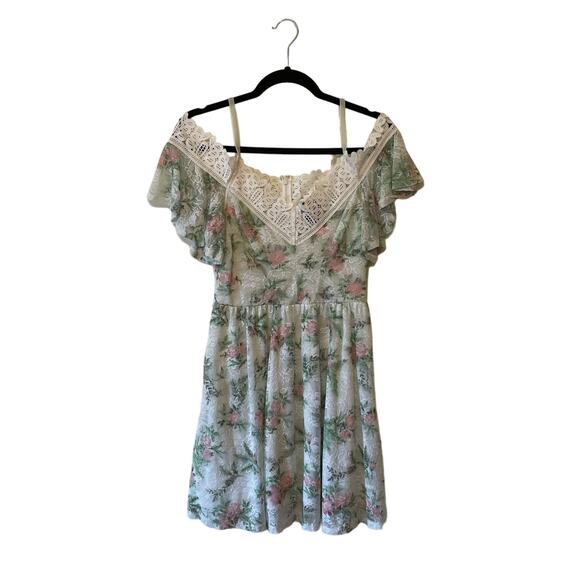 Disney Dresses & Skirts - Disney Princess S mini dress white blue short cap sleeves fairycore fit & flare